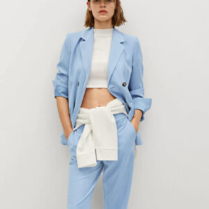 Double-breasted structured blazer