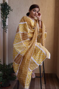 Neev Amber Earth Dupatta Dress