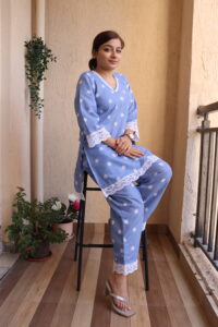 Neev Azure Bloom Co-Ord Set